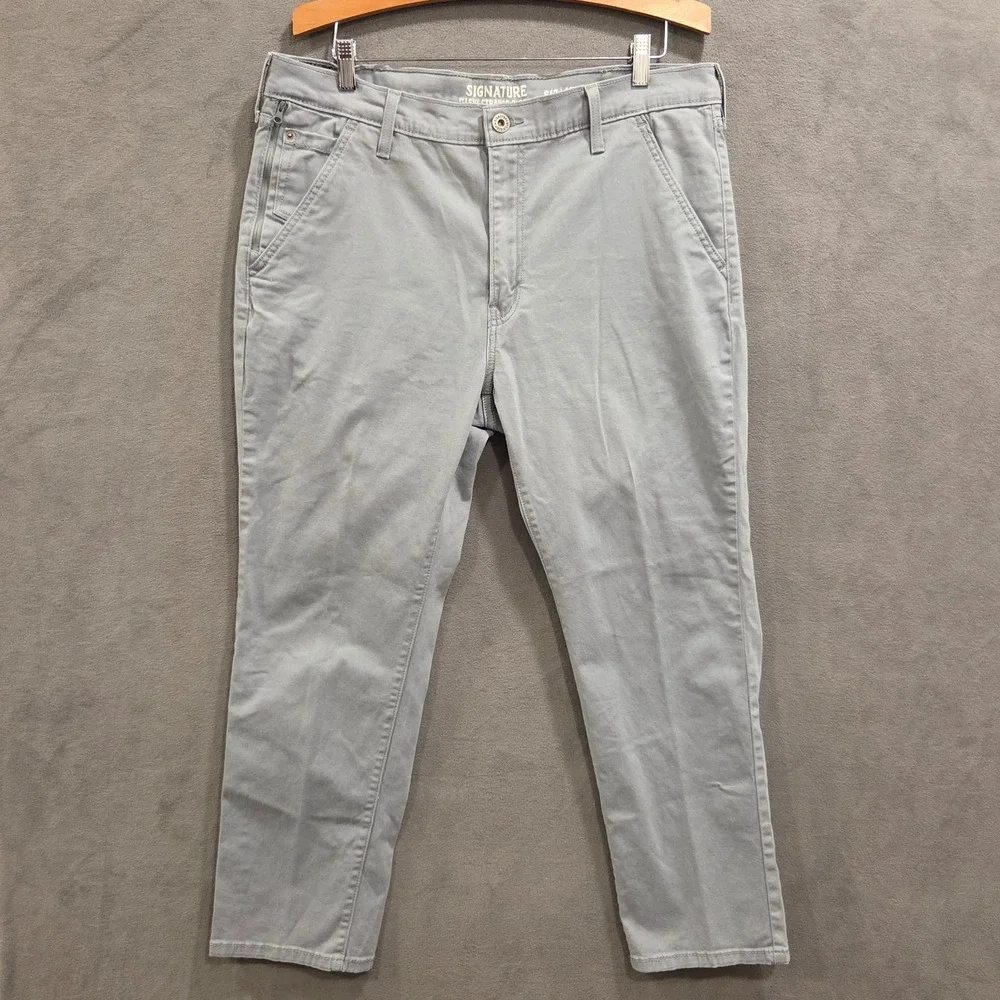 Levi's Signature Jeans Men's 38x 30 Grey S67 Athletic Levi Strauss Co Zip Pocket
